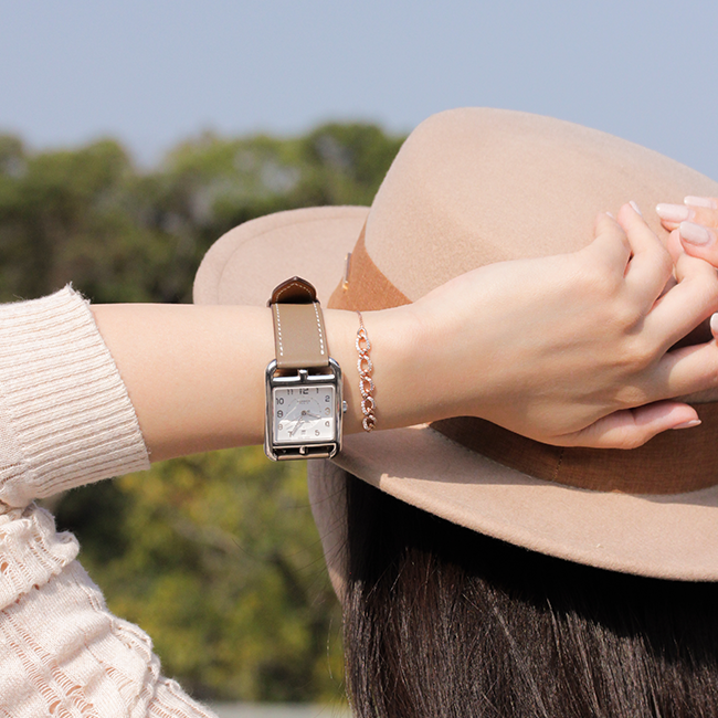 Cubain link line diamond bracelet